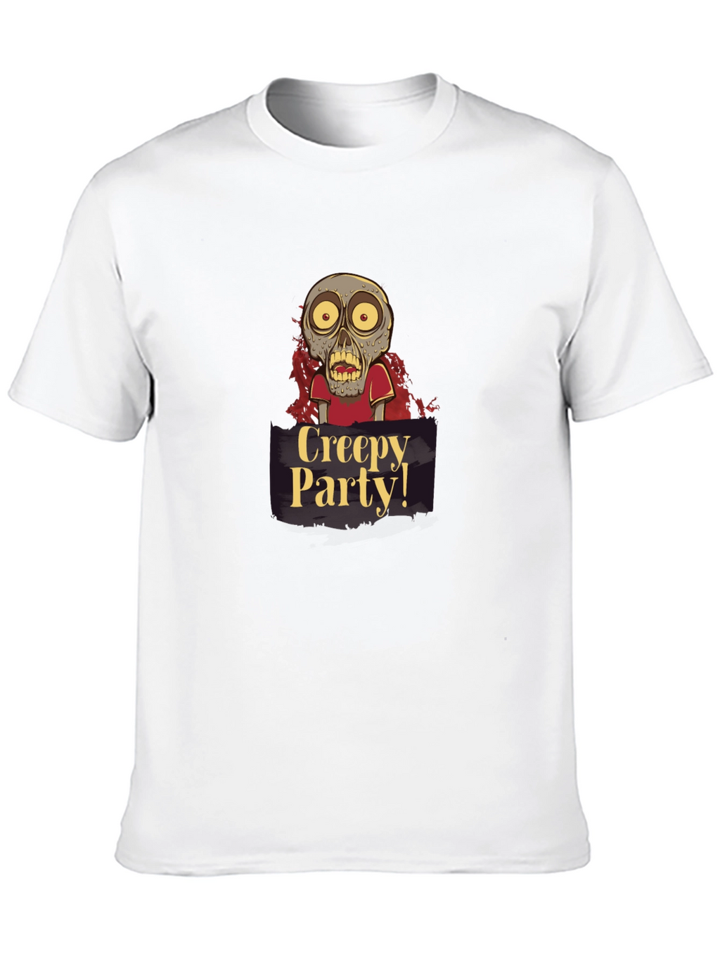 Creepy Party Zombie Graphic Tee - Halloween Apparel