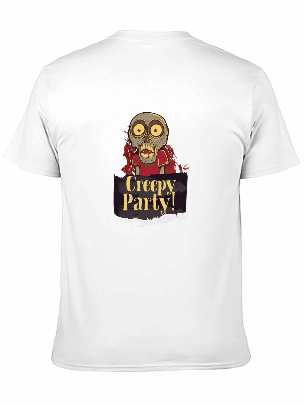 Creepy Party Zombie Graphic Tee - Halloween Apparel