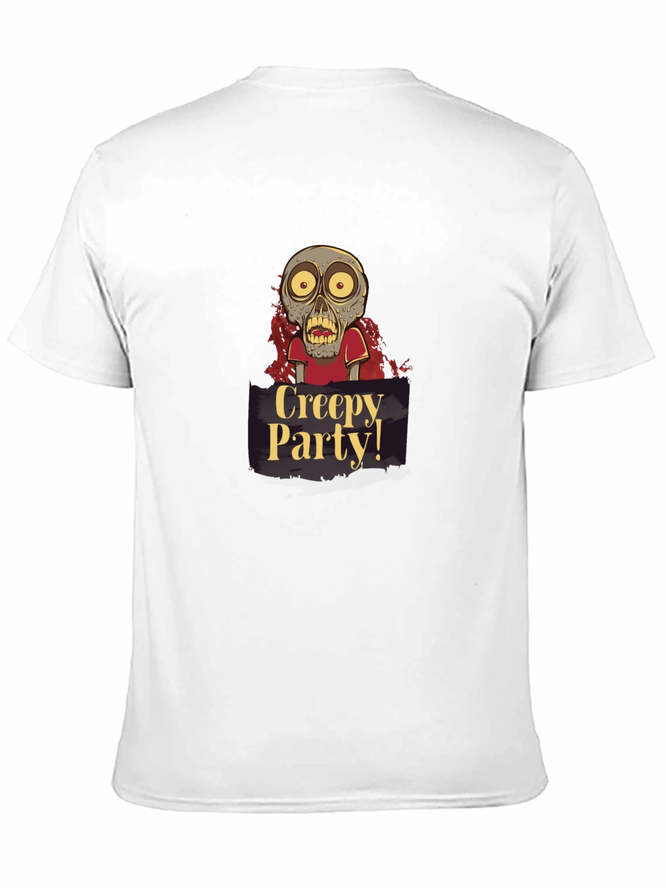 Creepy Party Zombie Graphic Tee - Halloween Apparel