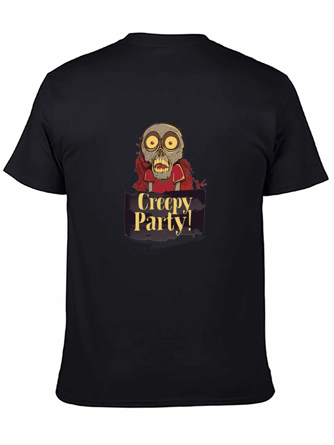 Creepy Party Zombie Graphic Tee - Halloween Apparel