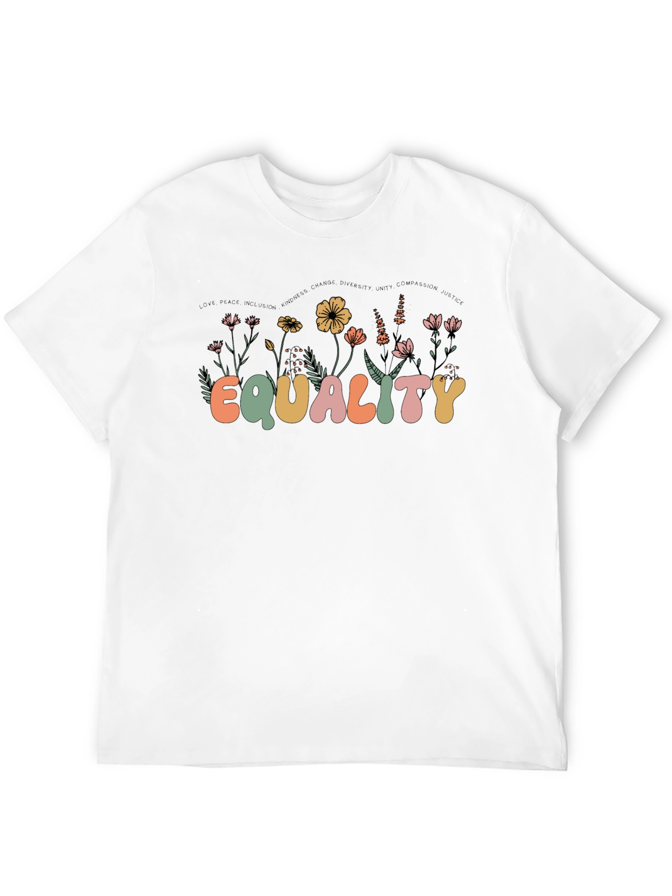 Equality Floral Graphic T-Shirt - Unisex