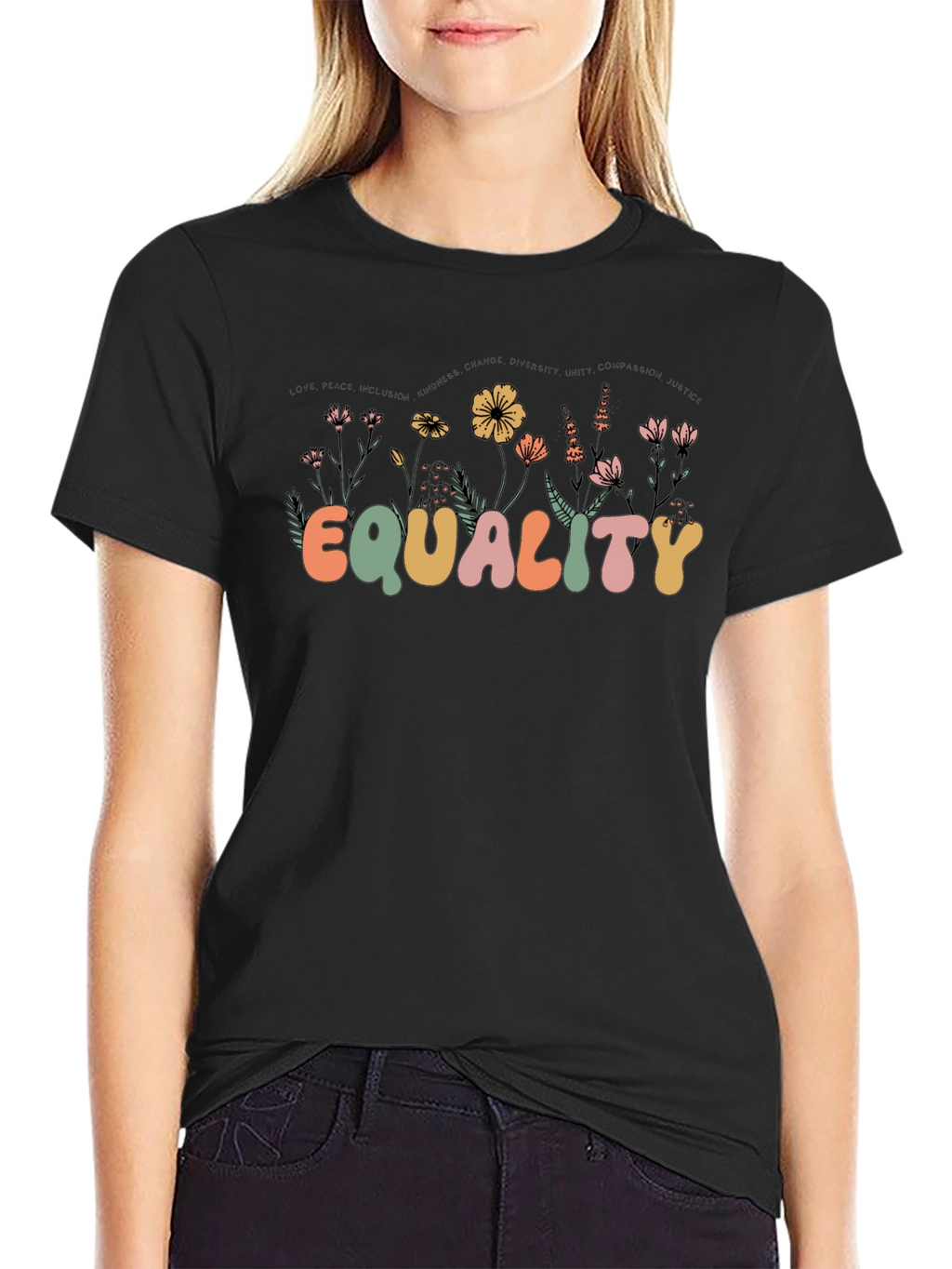 Equality Floral Graphic T-Shirt - Unisex