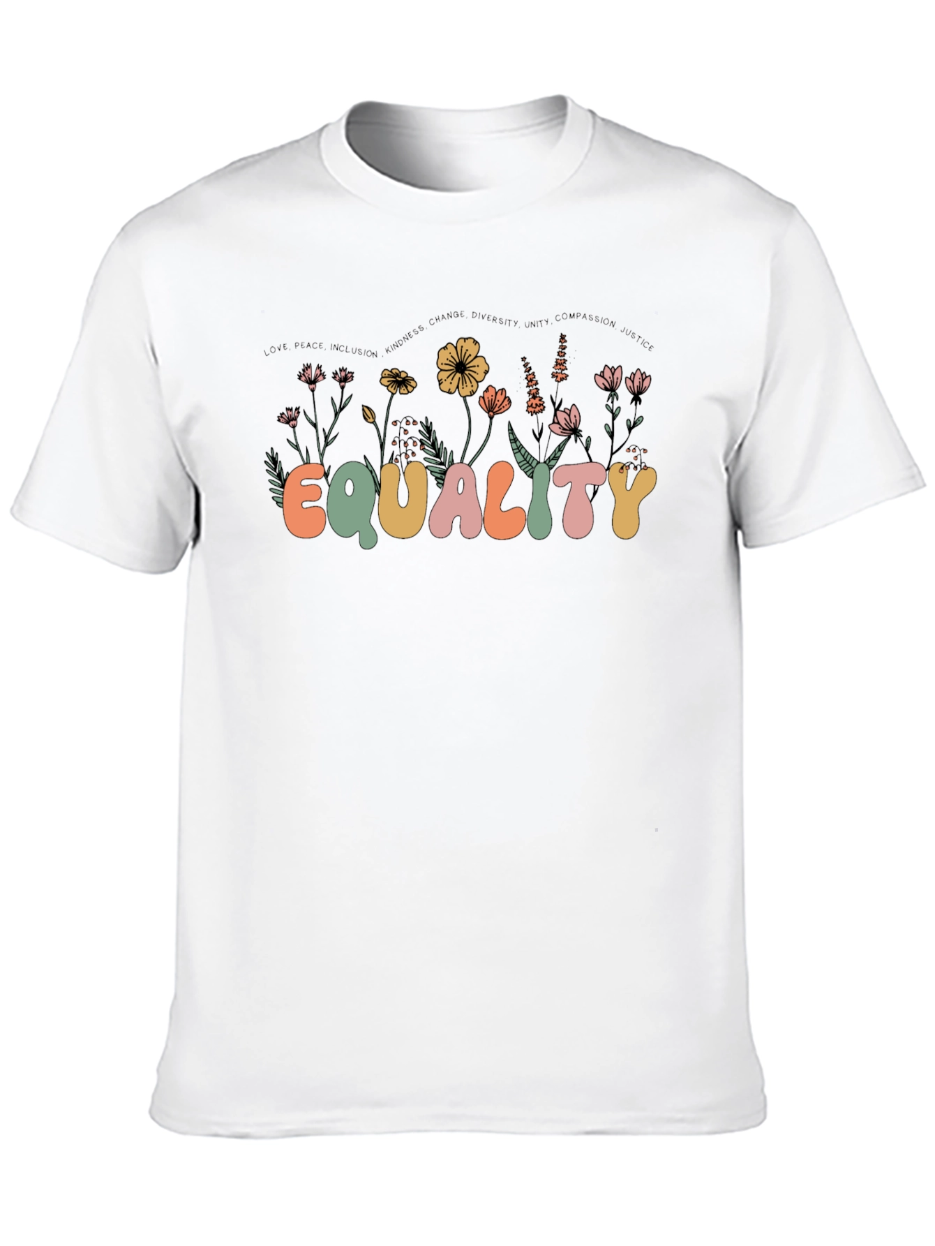 Equality Floral Graphic T-Shirt - Unisex