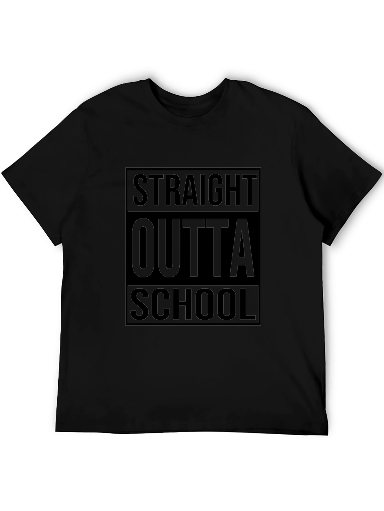 Straight Outta School Black T-Shirt