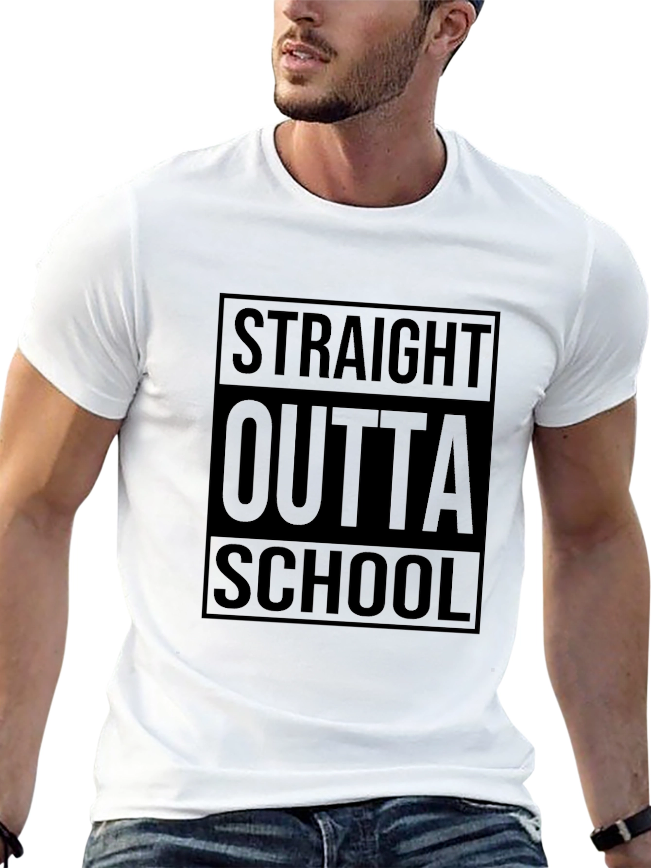 Straight Outta School Black T-Shirt