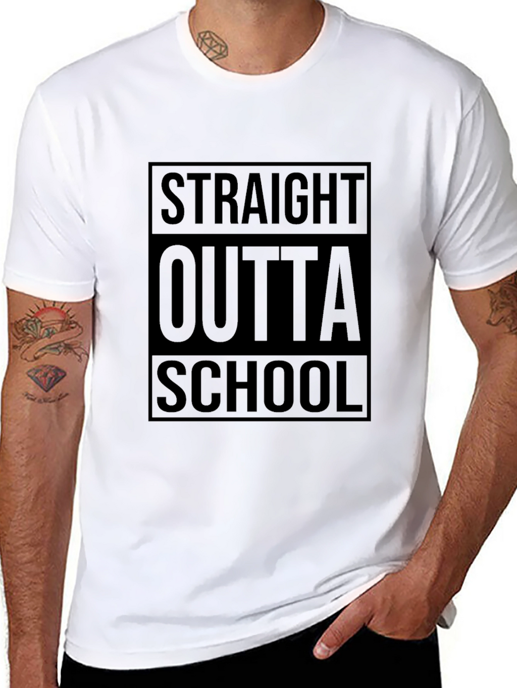 Straight Outta School Black T-Shirt