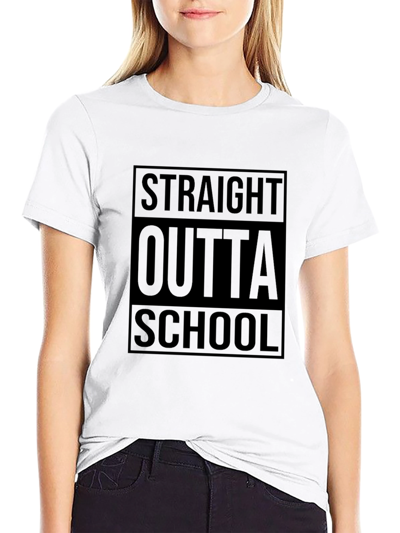Straight Outta School Black T-Shirt