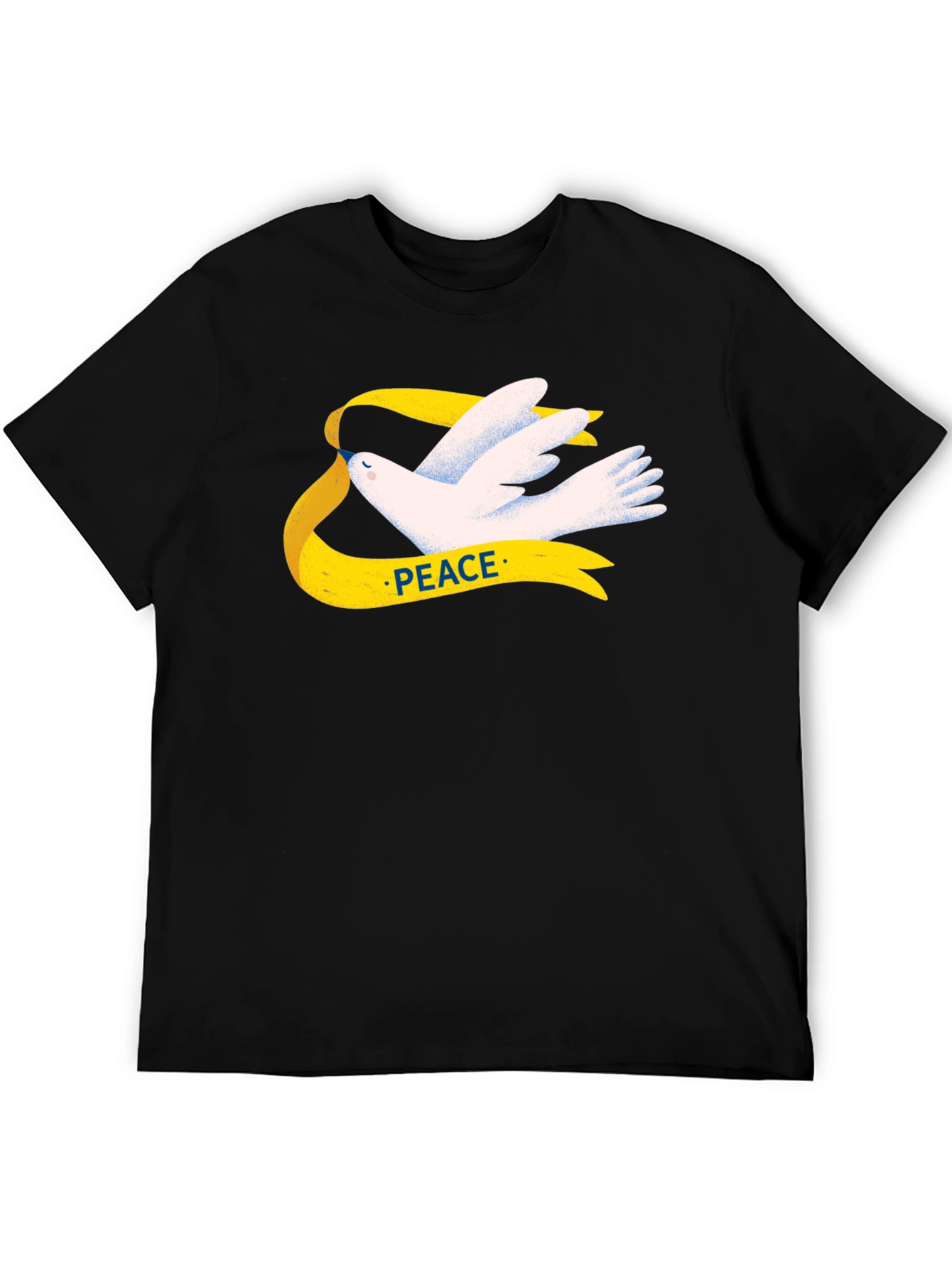 Peace Dove T-Shirt - Black Cotton Graphic Tee