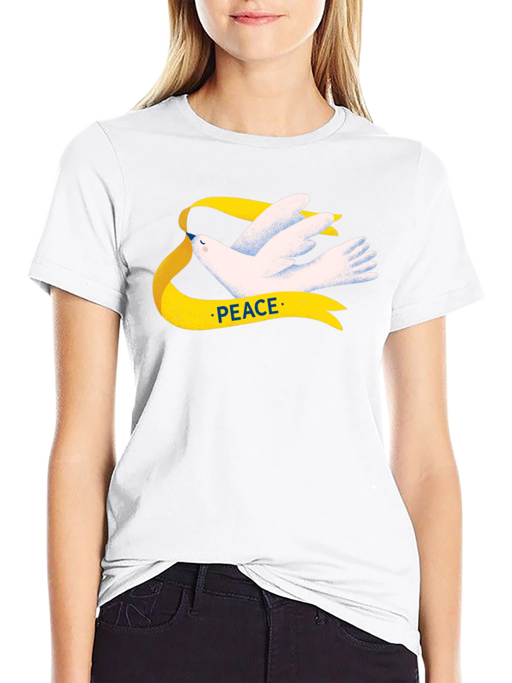 Peace Dove T-Shirt - Black Cotton Graphic Tee