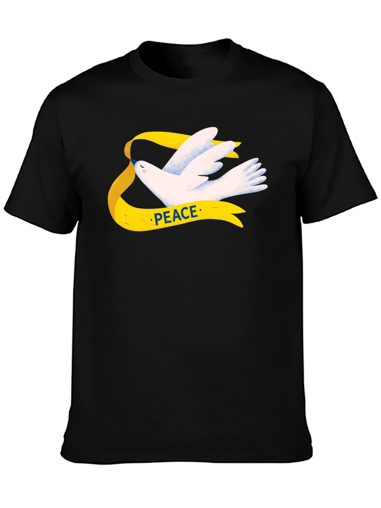 Peace Dove T-Shirt - Black Cotton Graphic Tee