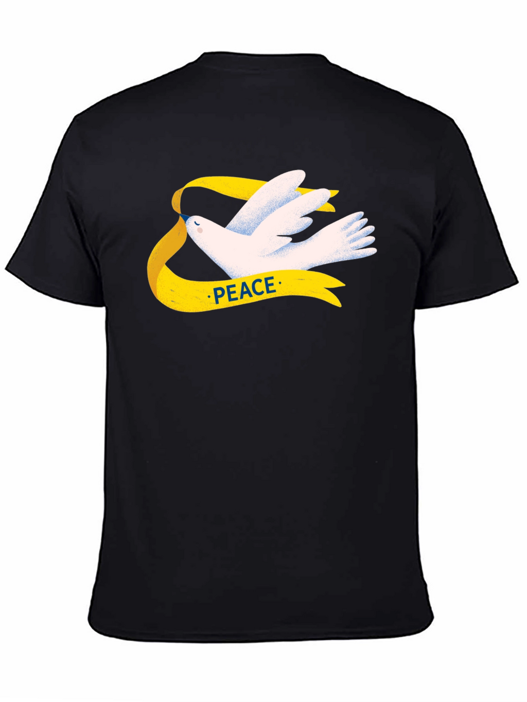 Peace Dove T-Shirt - Black Cotton Graphic Tee