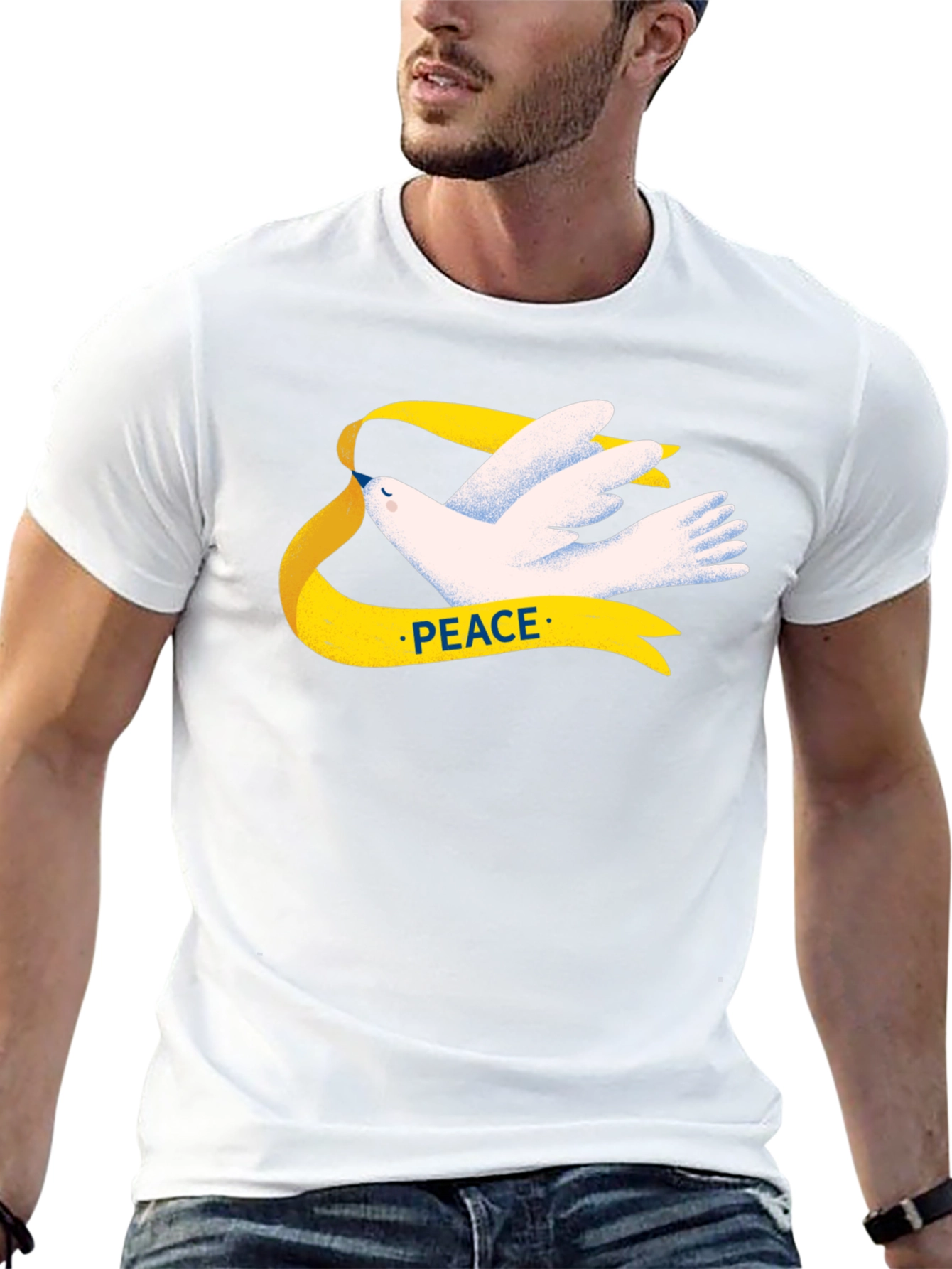 Peace Dove T-Shirt - Black Cotton Graphic Tee