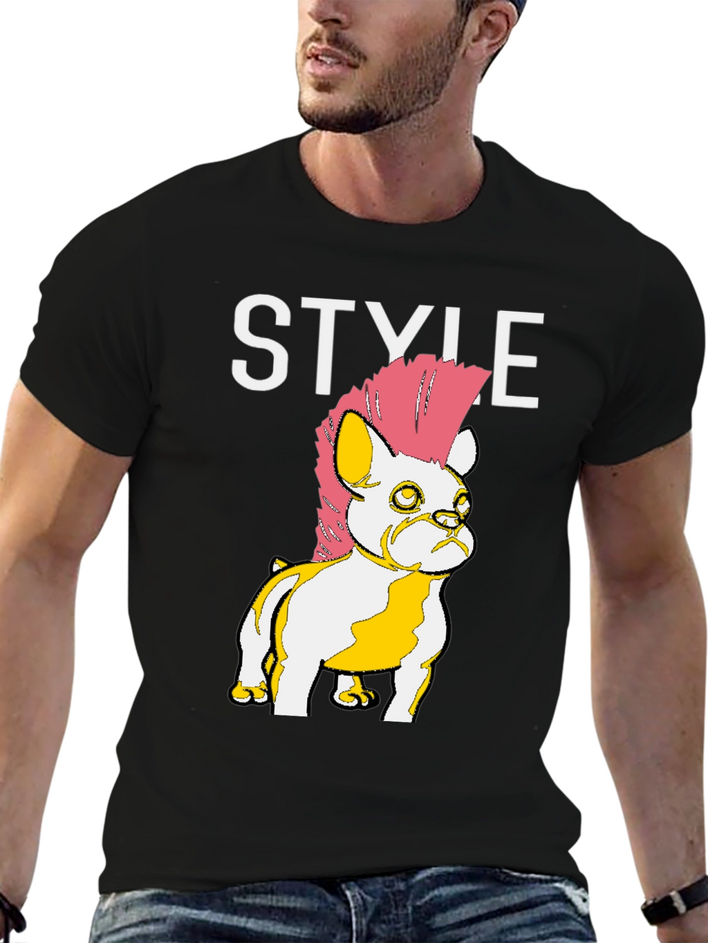 Punk Bulldog Style T-Shirt