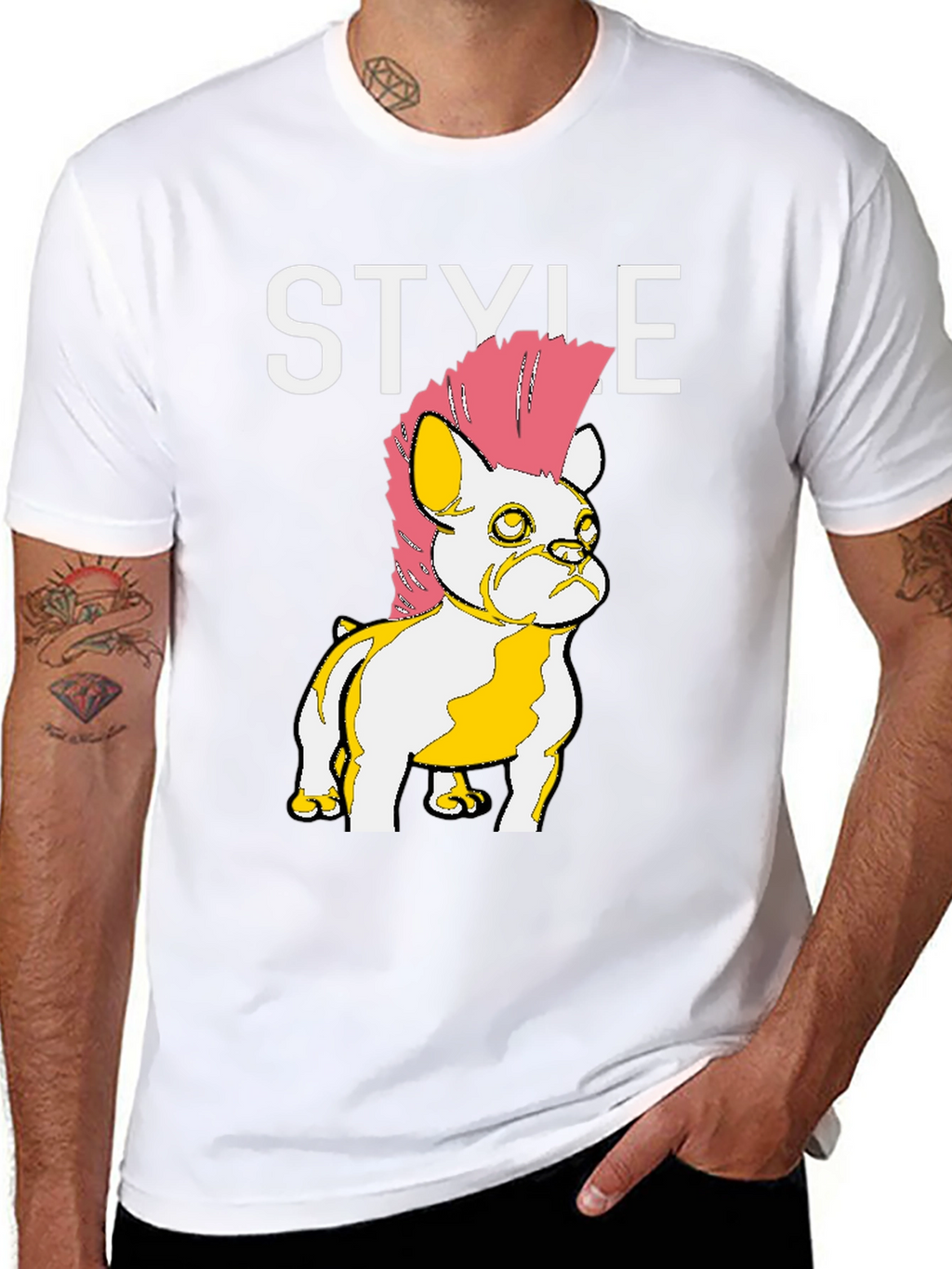 Punk Bulldog Style T-Shirt