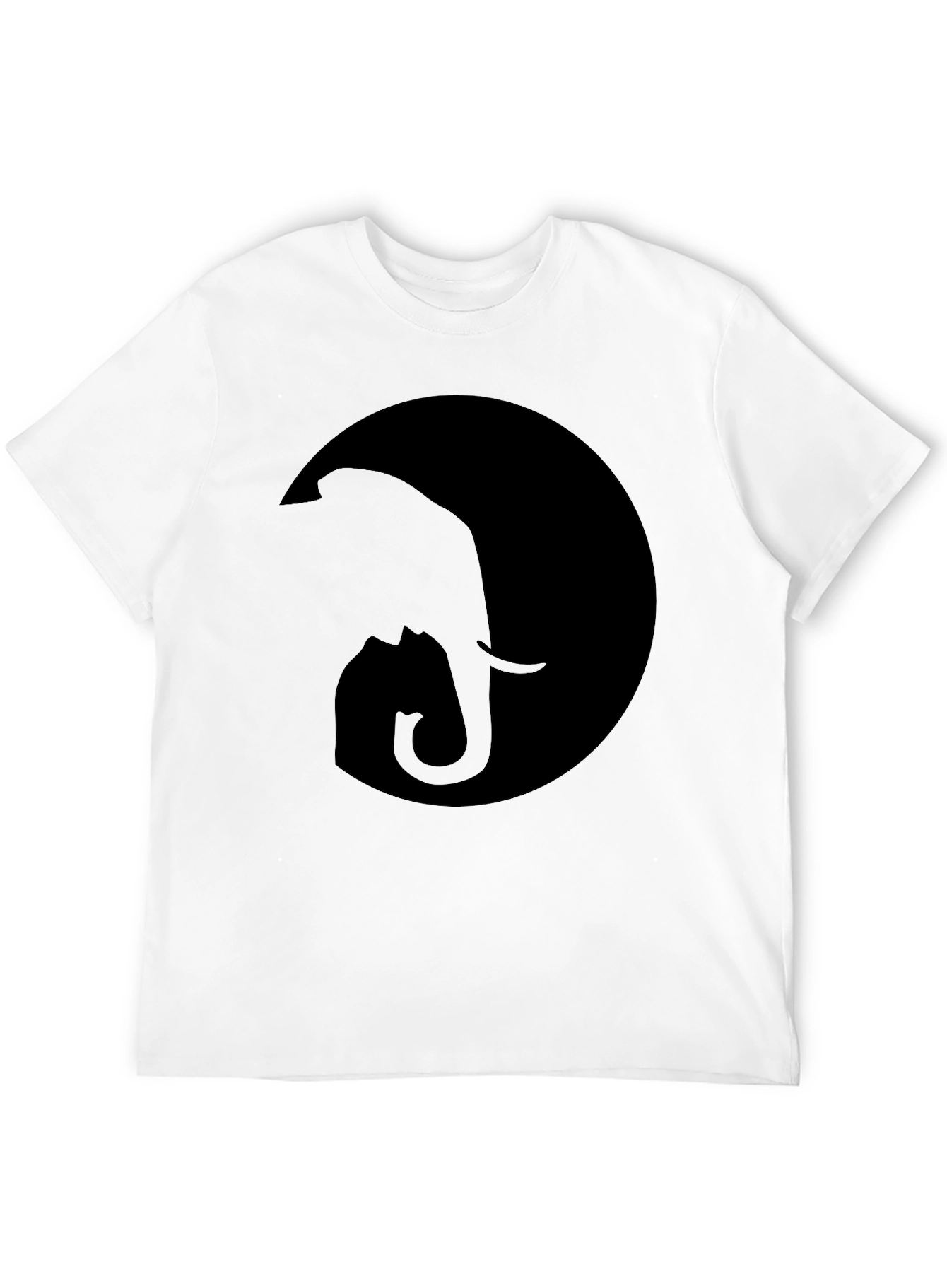 Elephant Moon Graphic Tee - Stylish Black Cotton T-Shirt