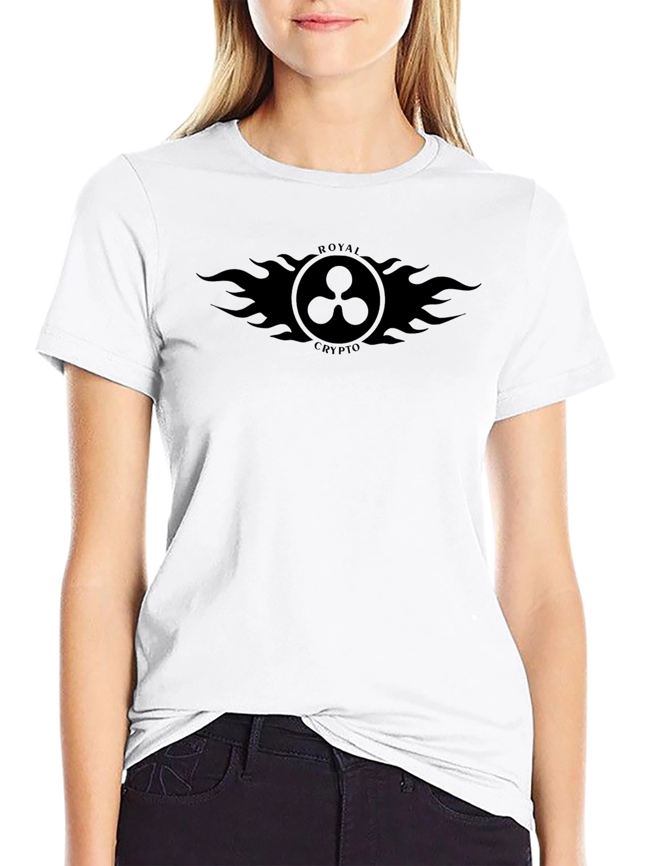 Royal Ripple Crypto Black T-Shirt