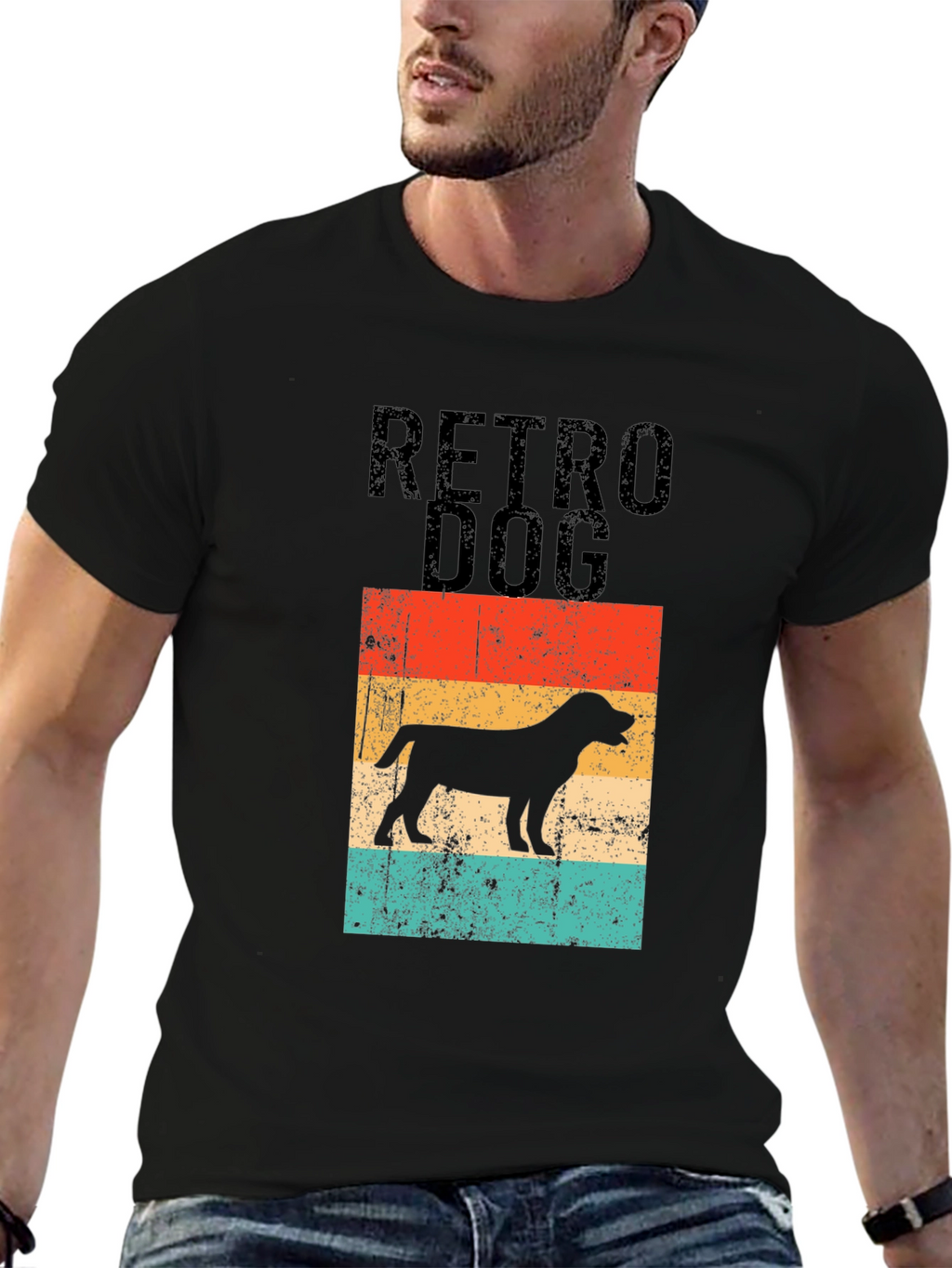 Retro Dog Graphic T-Shirt - Stylish Pet Lover Tee