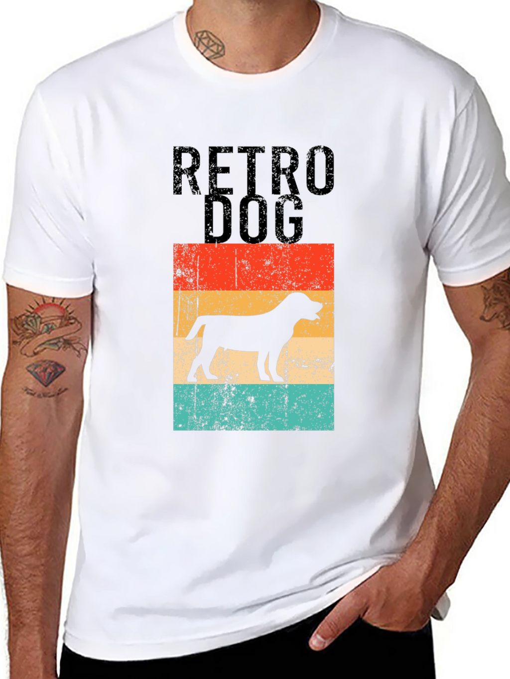 Retro Dog Graphic T-Shirt - Stylish Pet Lover Tee