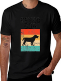 Retro Dog Graphic T-Shirt - Stylish Pet Lover Tee