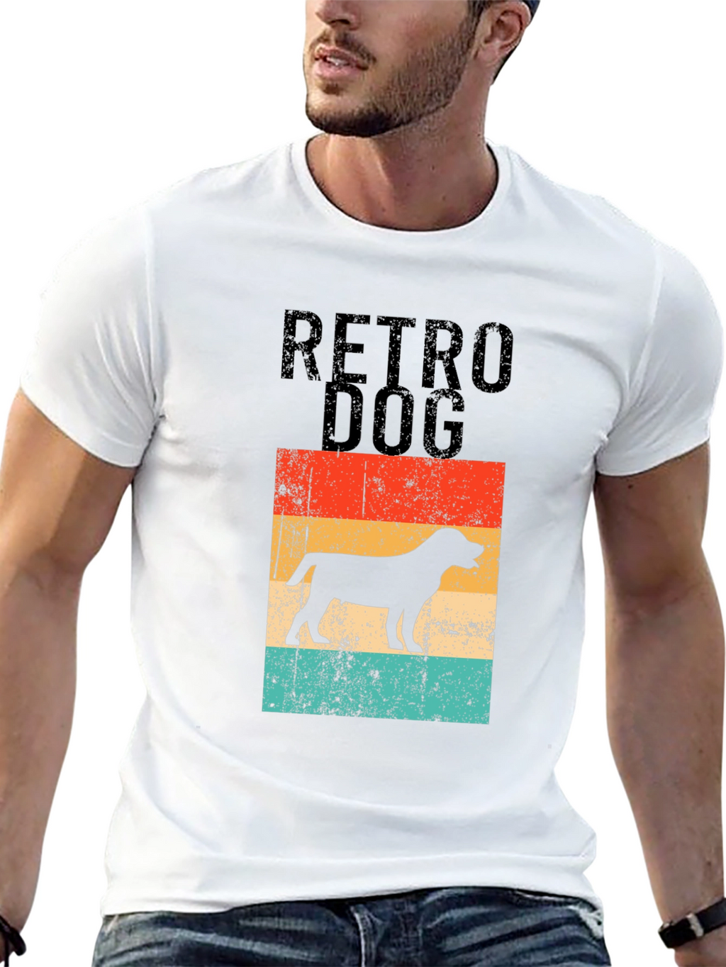 Retro Dog Graphic T-Shirt - Stylish Pet Lover Tee