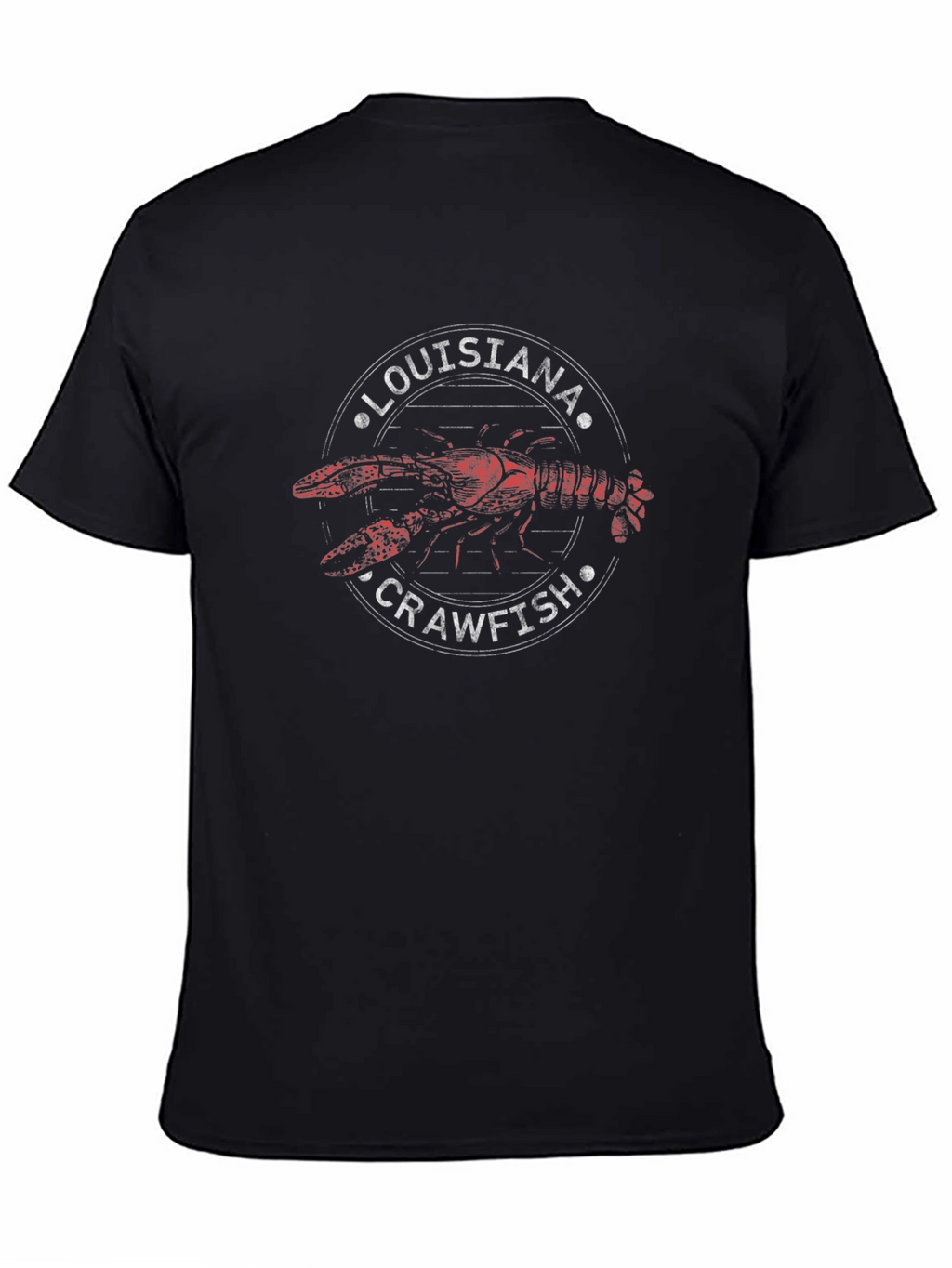 Louisiana Crawfish Graphic Tee - Black Cotton T-Shirt