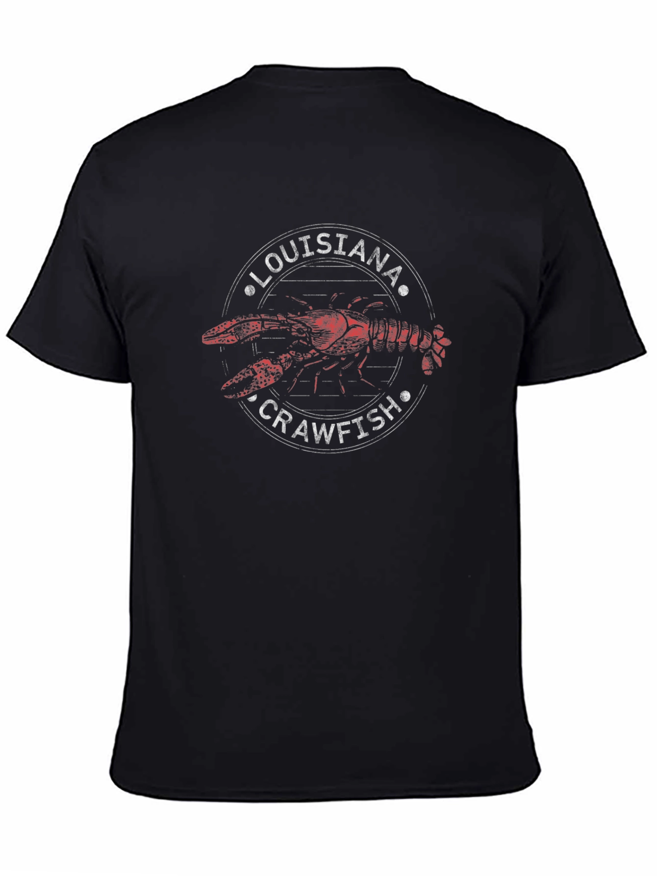 Louisiana Crawfish Graphic Tee - Black Cotton T-Shirt