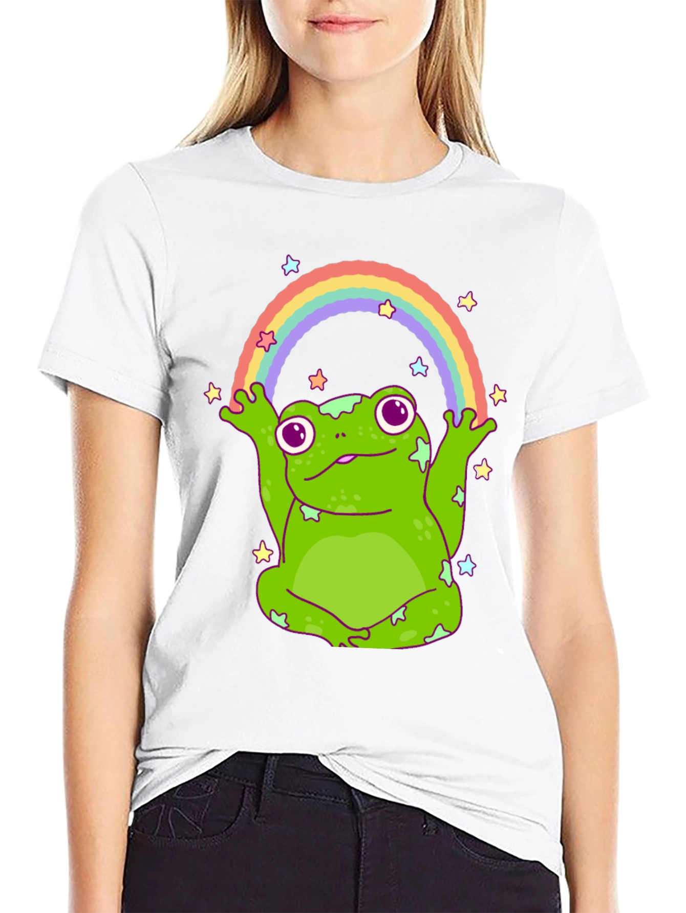 Rainbow Frog T-Shirt - Cute Graphic Tee