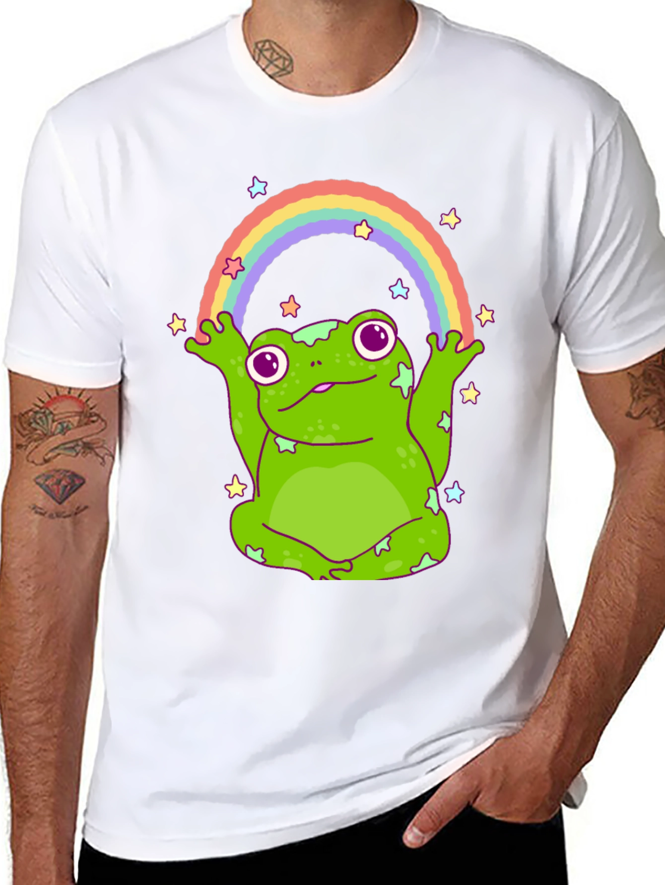 Rainbow Frog T-Shirt - Cute Graphic Tee