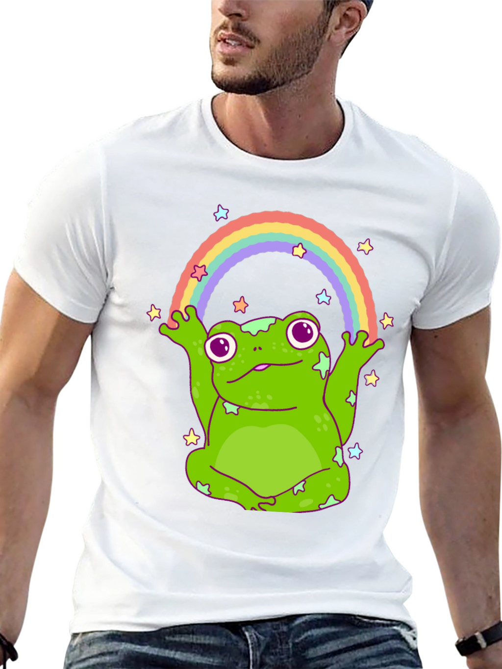 Rainbow Frog T-Shirt - Cute Graphic Tee
