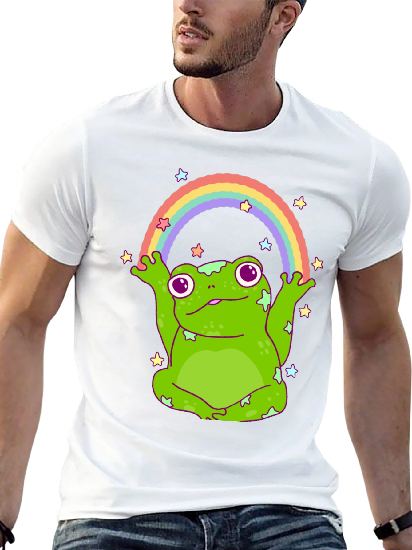 Rainbow Frog T-Shirt - Cute Graphic Tee