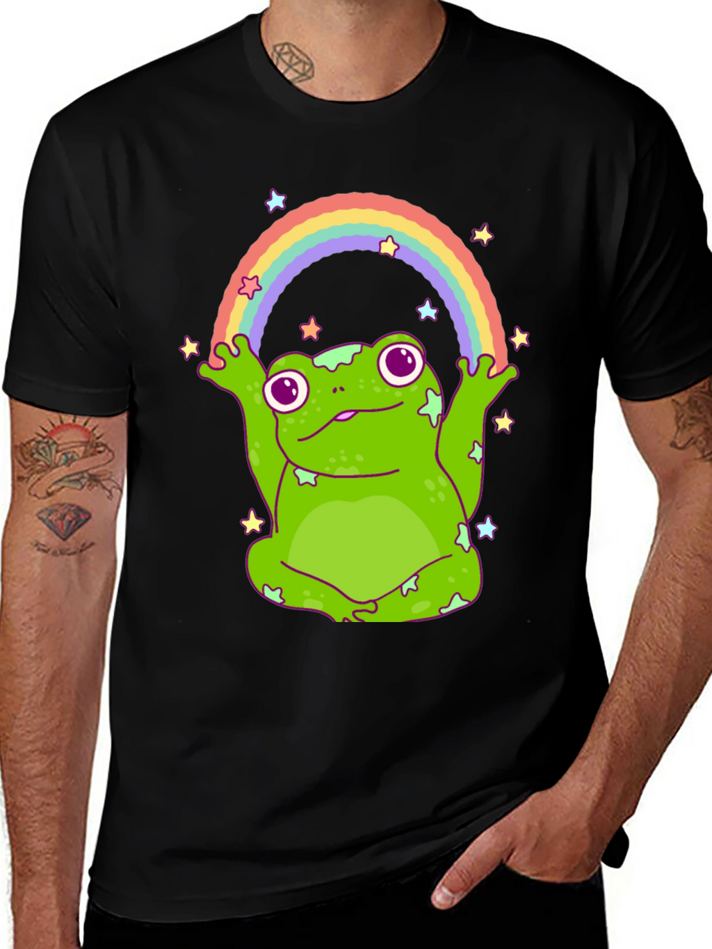 Rainbow Frog T-Shirt - Cute Graphic Tee