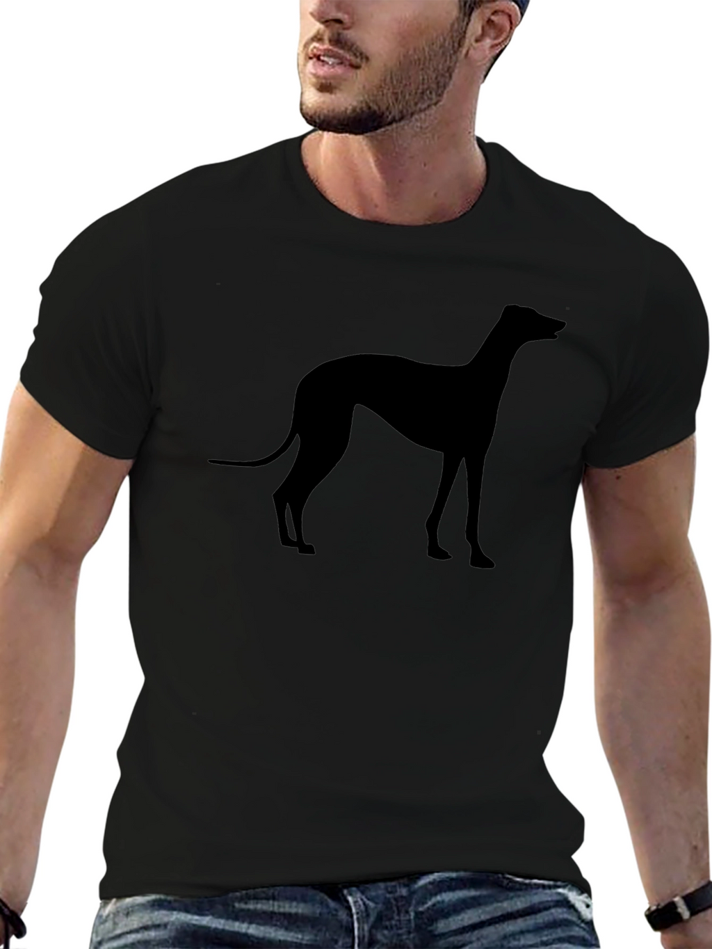 Black Dog Silhouette T-Shirt