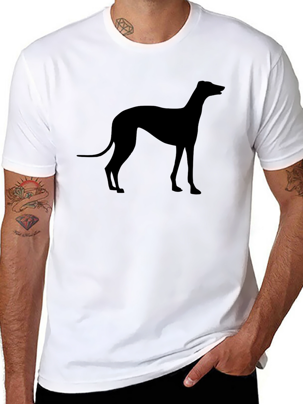 Black Dog Silhouette T-Shirt