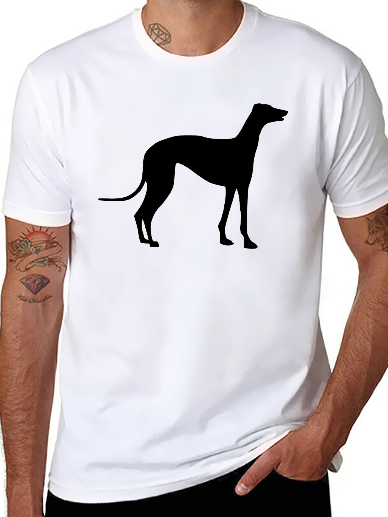 Black Dog Silhouette T-Shirt