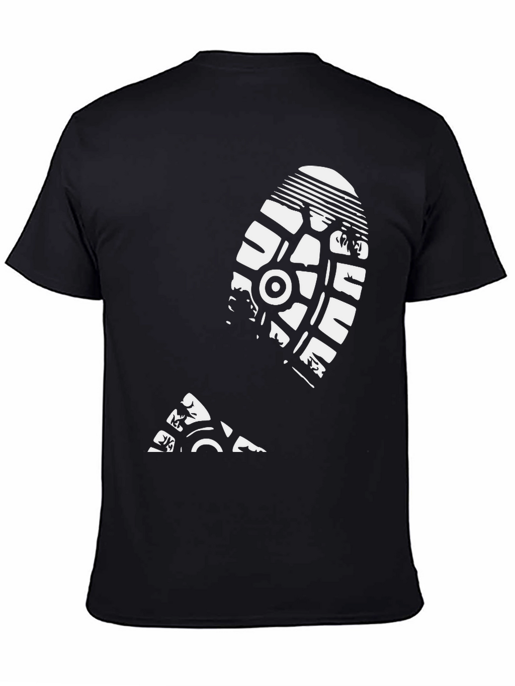 Footprint Graphic Tee - Black Casual Style