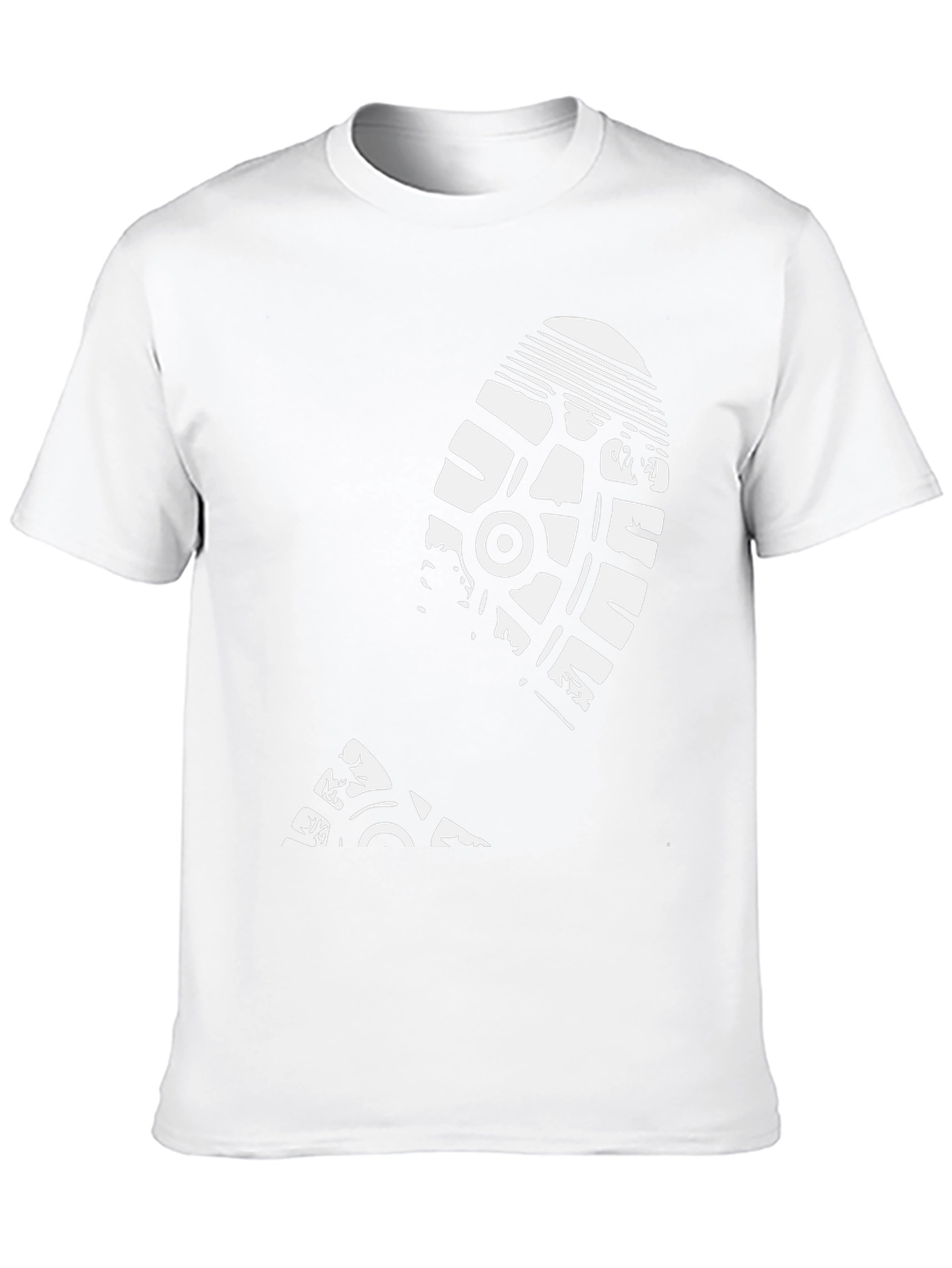 Footprint Graphic Tee - Black Casual Style
