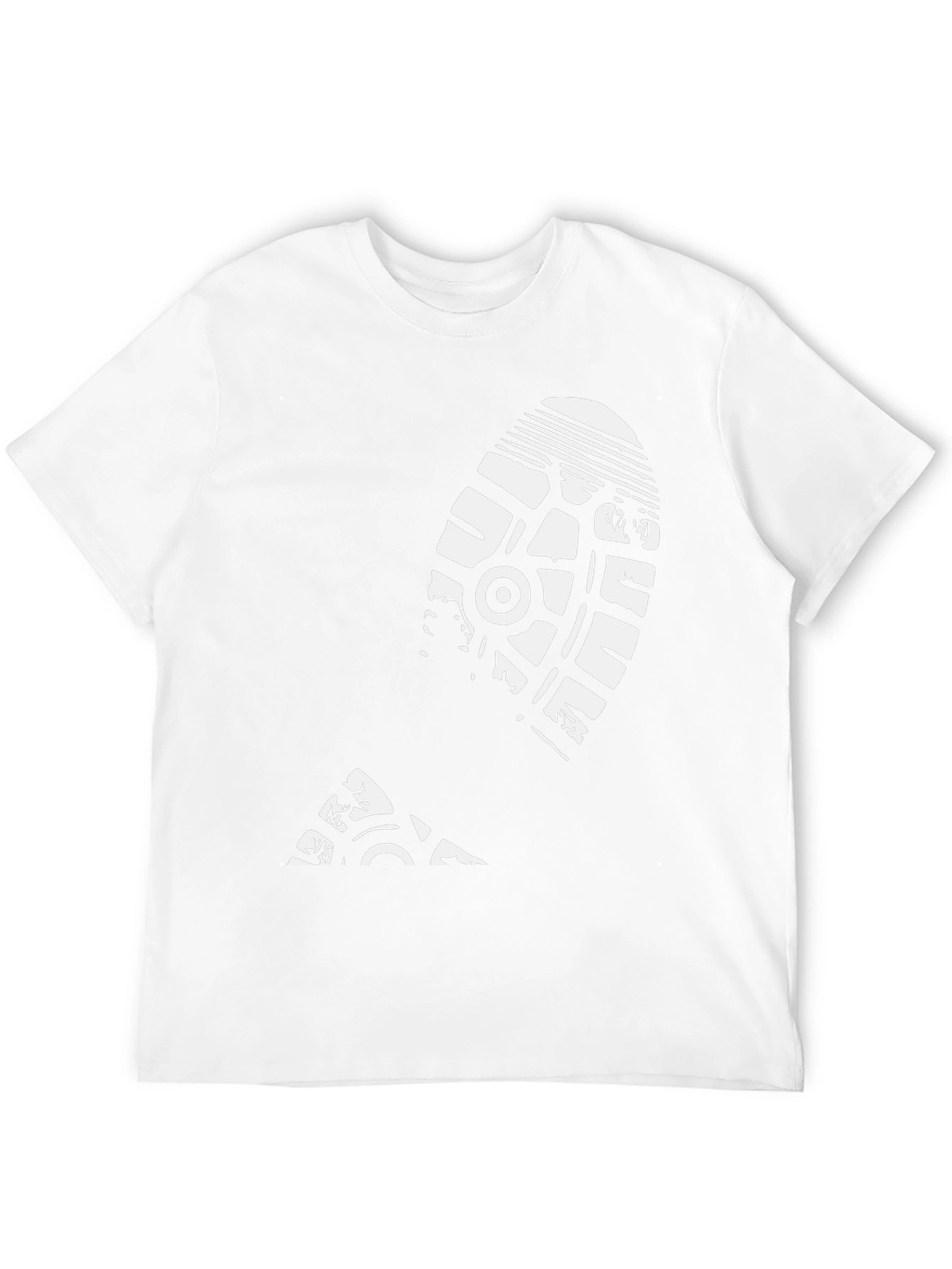 Footprint Graphic Tee - Black Casual Style