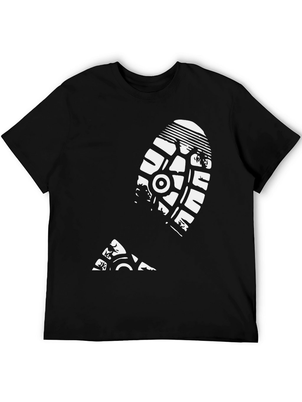 Footprint Graphic Tee - Black Casual Style