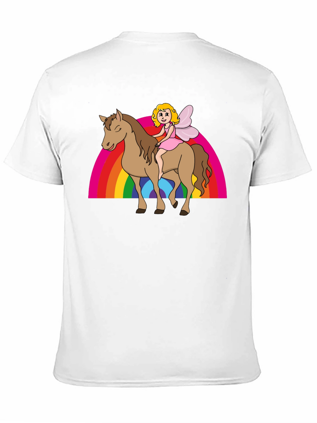 Fairy Riding Horse Rainbow T-Shirt