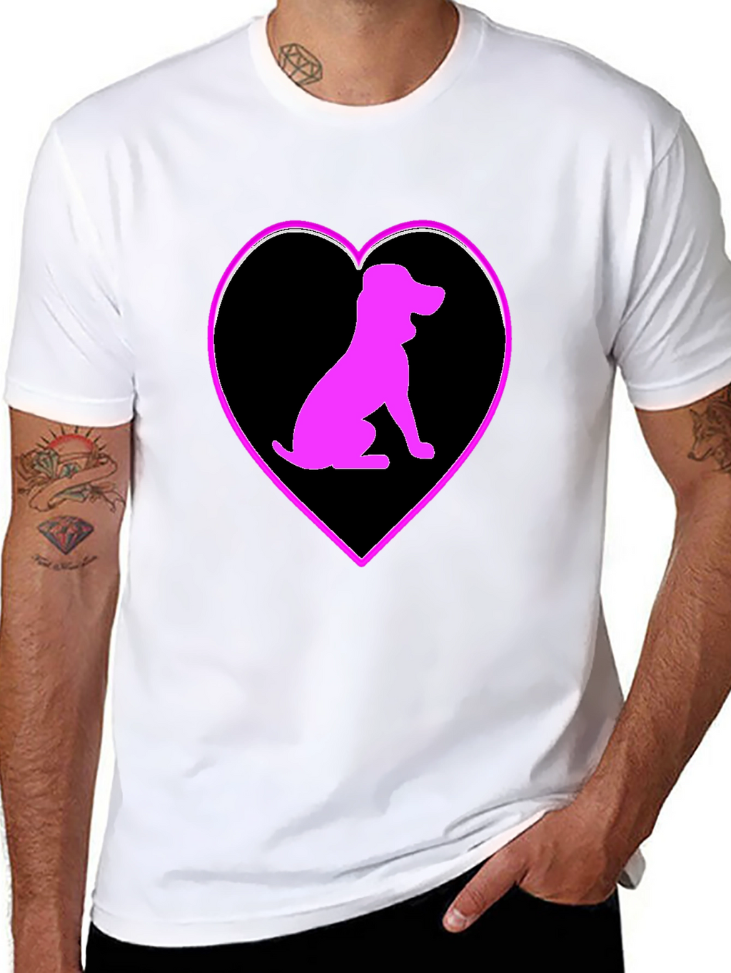 Dog Lovers Heart Tee - Stylish Graphic T-Shirt