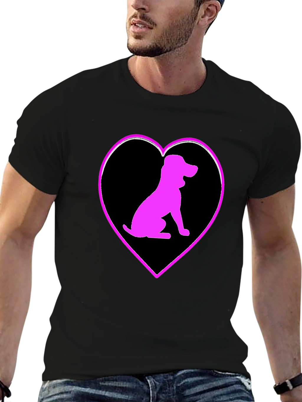 Dog Lovers Heart Tee - Stylish Graphic T-Shirt