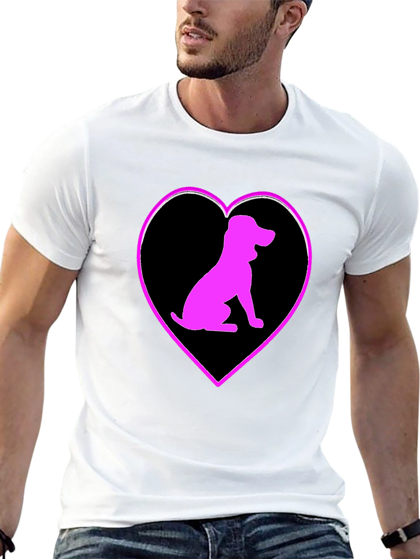 Dog Lovers Heart Tee - Stylish Graphic T-Shirt