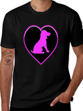 Dog Lovers Heart Tee - Stylish Graphic T-Shirt