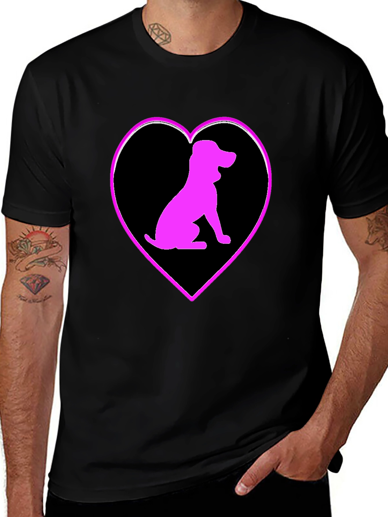 Dog Lovers Heart Tee - Stylish Graphic T-Shirt