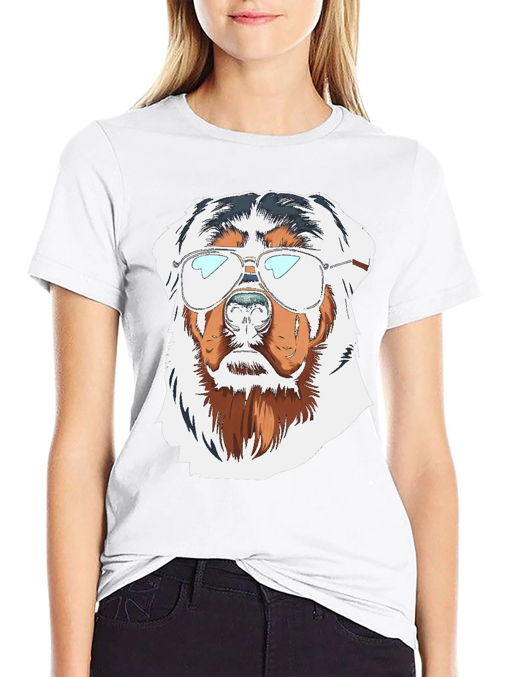 Cool Dog Graphic Tee - Black Cotton T-Shirt