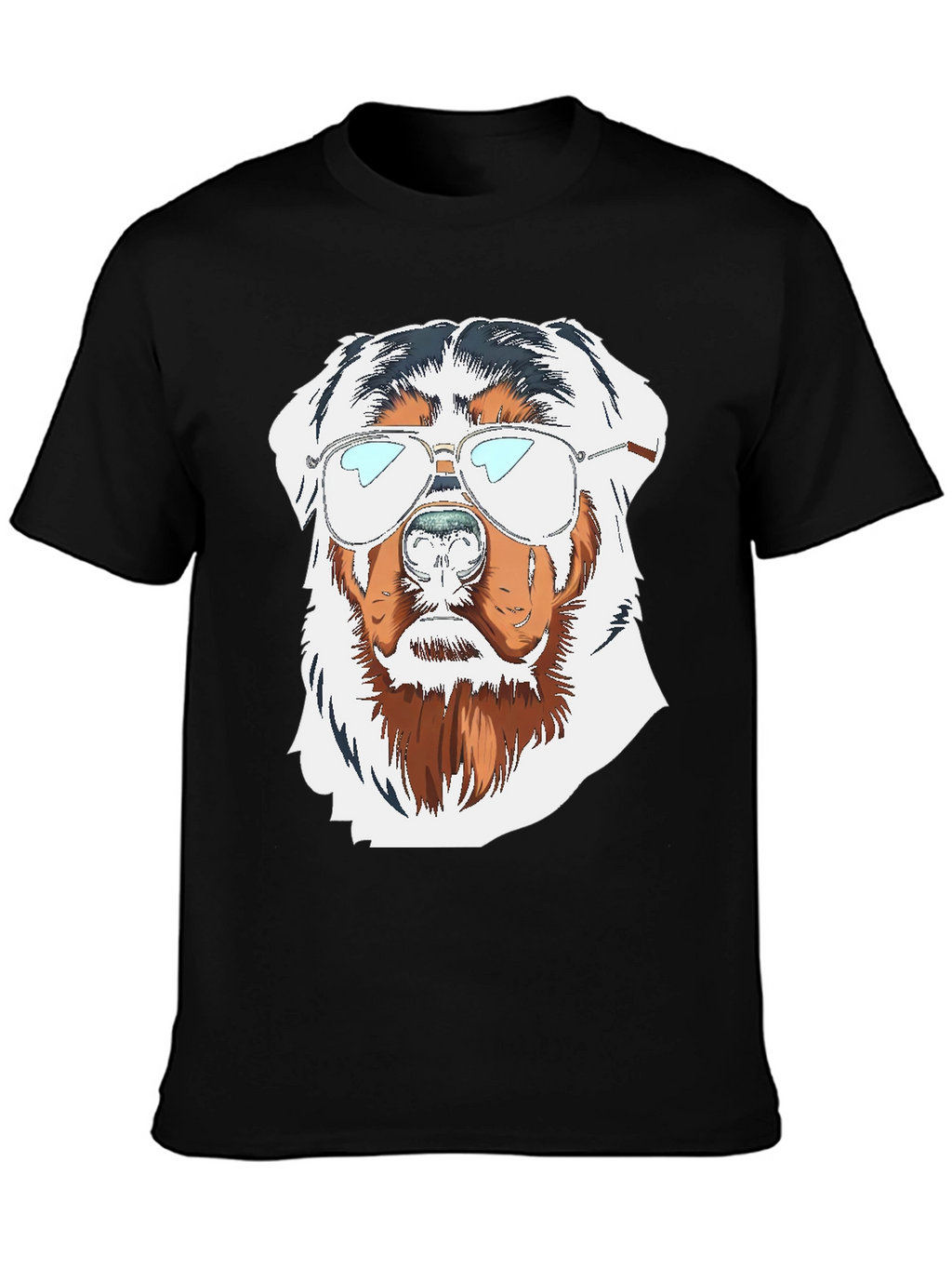 Cool Dog Graphic Tee - Black Cotton T-Shirt