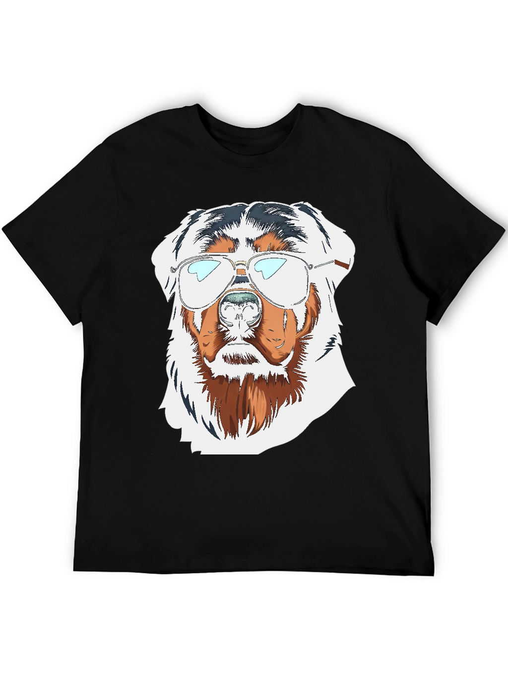 Cool Dog Graphic Tee - Black Cotton T-Shirt