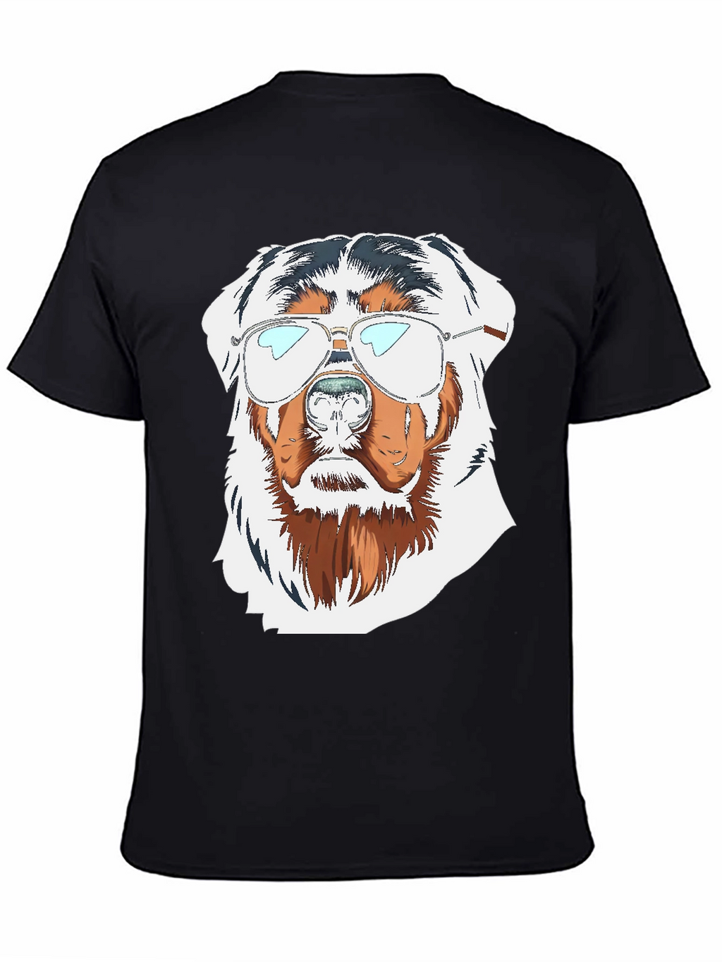 Cool Dog Graphic Tee - Black Cotton T-Shirt