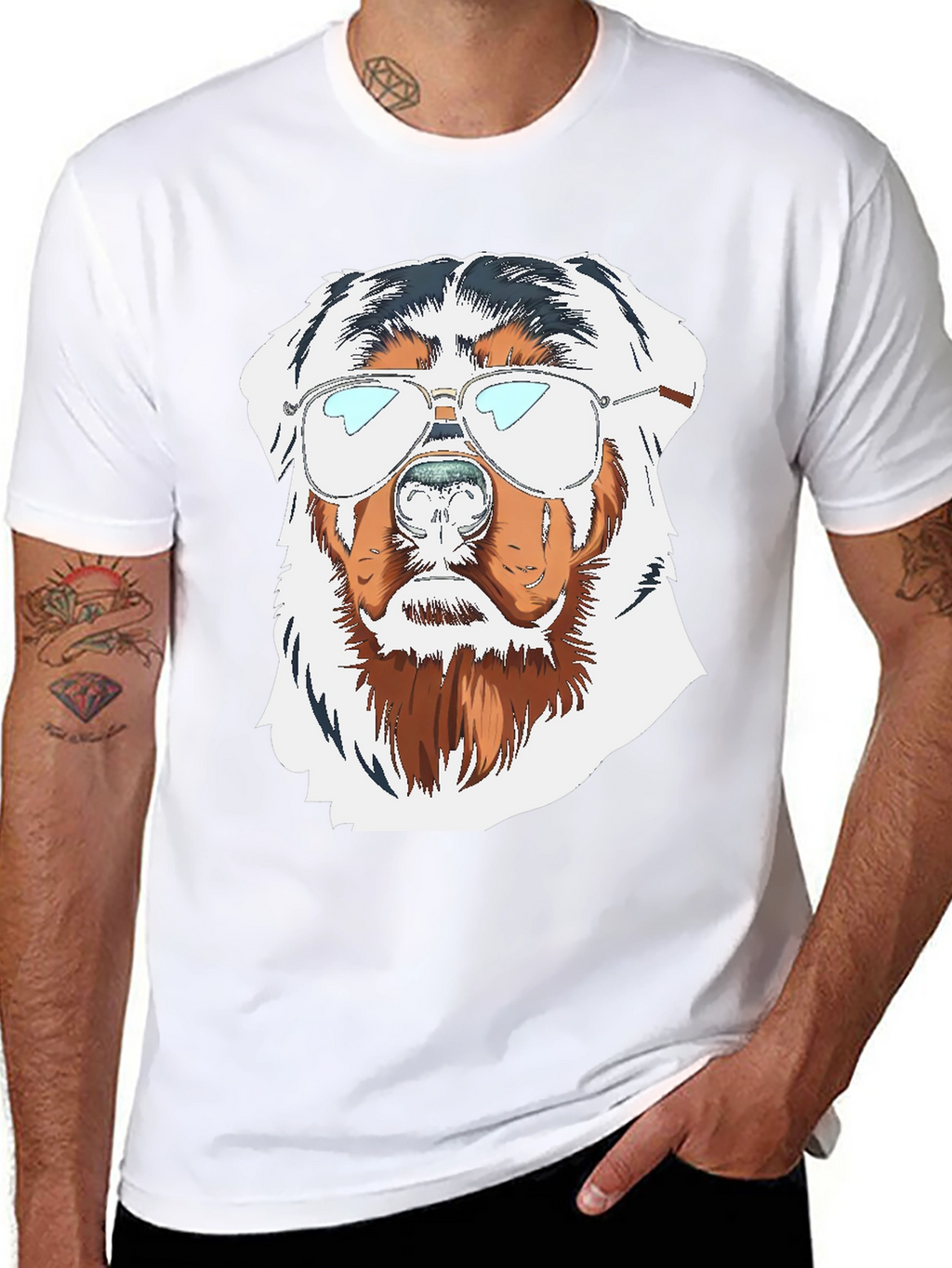 Cool Dog Graphic Tee - Black Cotton T-Shirt