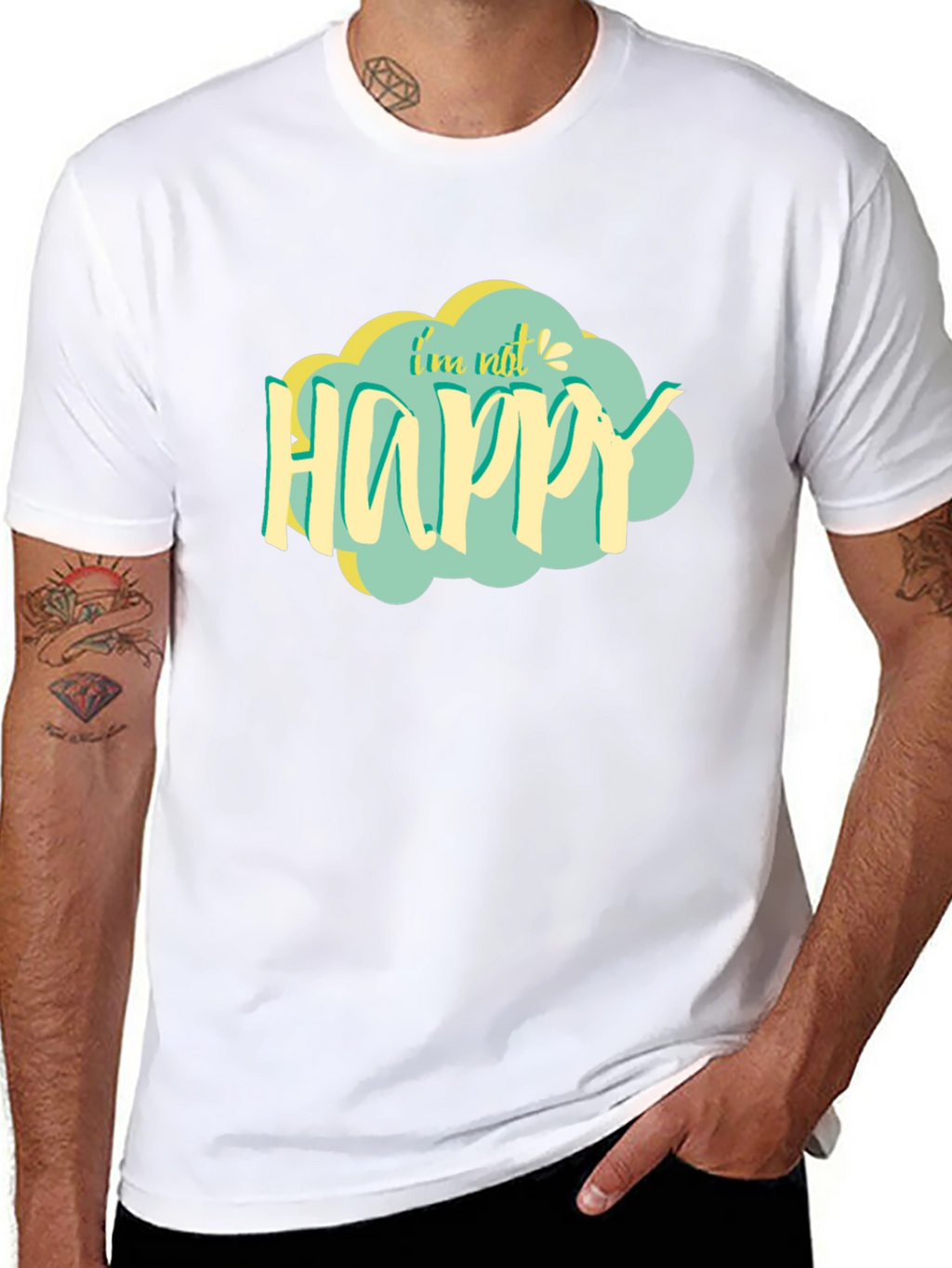 Im Not Happy Graphic Tee - Unisex Black T-Shirt